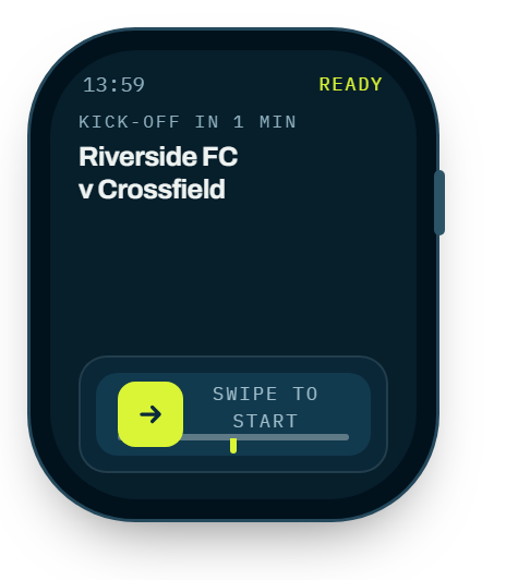 Watch: swipe along a baseline to open the match record.